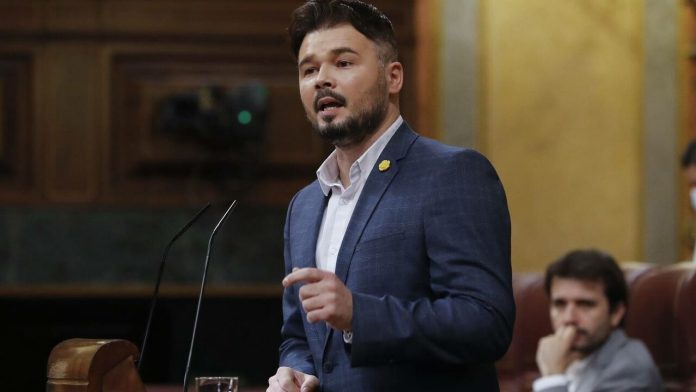 El portavoz de ERC en el Congreso, Gabriel Rufián.