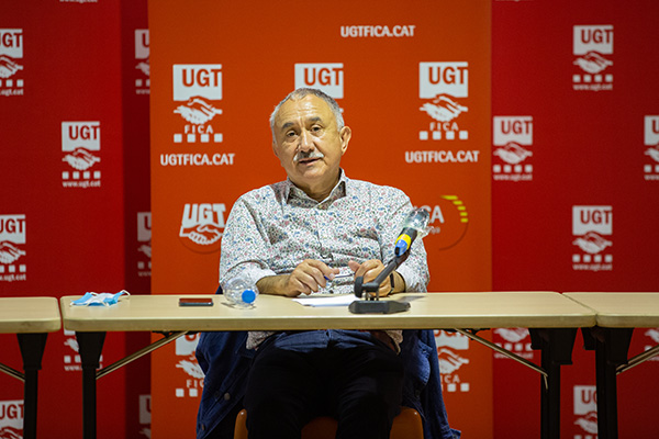 Josep Álvarez, secretario general de UGT, durante la rueda de prensa sobre Nissan de la semana pasada. Foto: Europa Press.