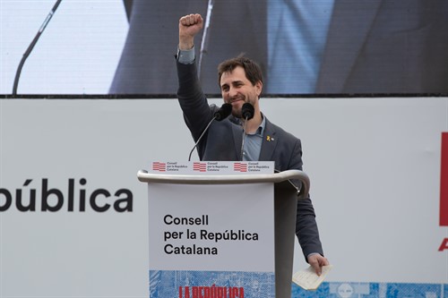 Toni Comín en un acto del Consell per la República de Carles Puigdemont.