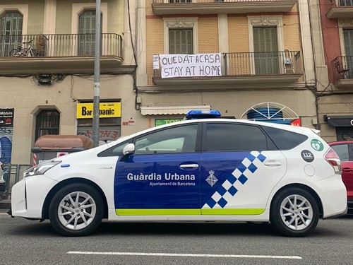 Un vehículo de la Guardia Urbana en una imagen de archivo.