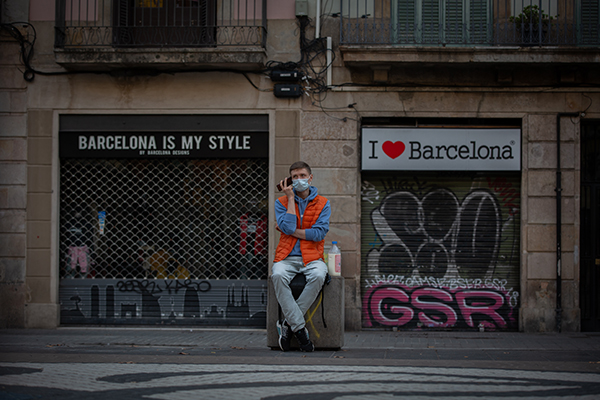 Comercios cerrados en la Rambla de Barcelona. Foto: Europa Press.