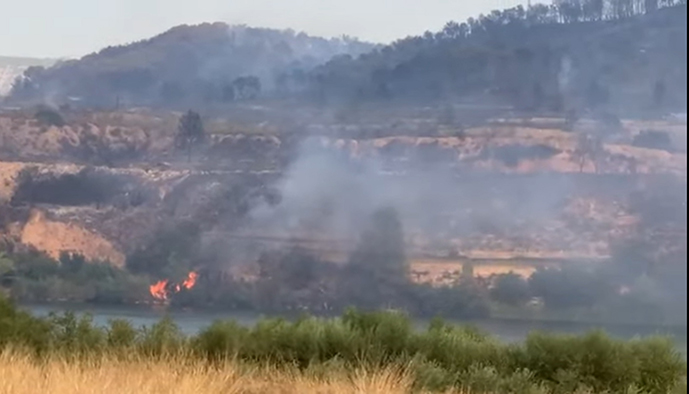 El incendio, que ha durado una semana, ha quedado más de 70 hectáreas. Foto: YouTube..