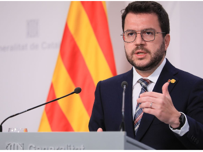 El presidente de la Generalitat ha anunciado el regreso a la normalidad en Cataluña esta tarde. Foto: Europa Press.
