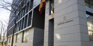Fachada del edificio de la Audiencia Nacional, en Madrid.