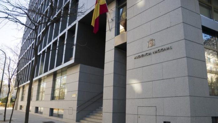 Fachada del edificio de la Audiencia Nacional, en Madrid.