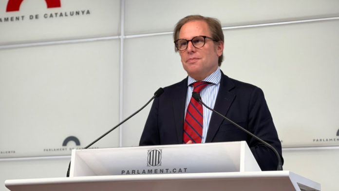 El portavoz de VOX en el Parlament y diputado autonómico, Joan Garriga