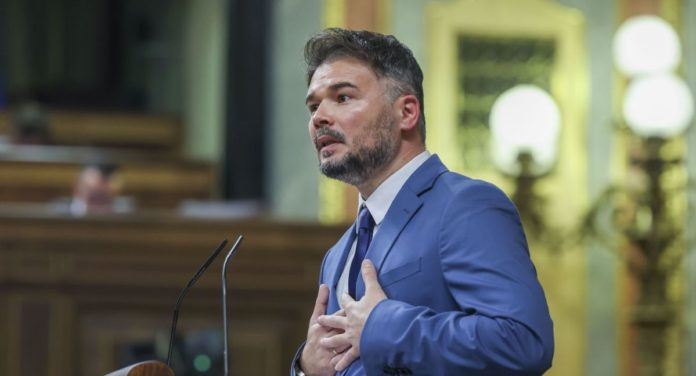 Gabriel Rufián, portavoz de ERC en el Congreso.