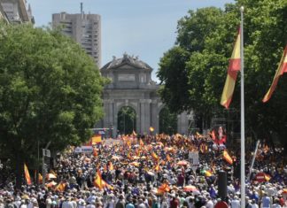 Manifestación celebrada en Madrid contra el Gobierno de Pedro Sánchez el pasado invierno