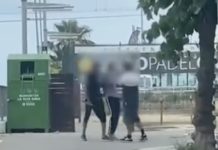 Captura de pantalla de un enfrentamiento en Calella entre inmigrantes irregulares.