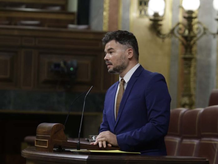 El portavoz de ERC en el Congreso de los Diputados, Gabriel Rufián.