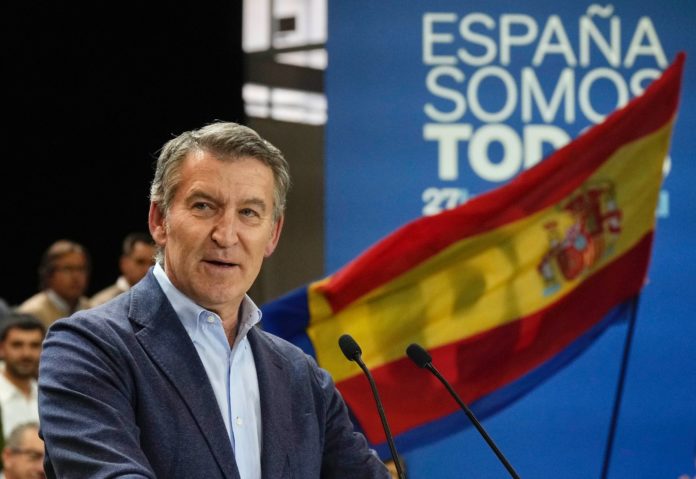 El líder del PP, Alberto Núñez Feijóo, en unas jornadas del partido celebradas en Valladolid.