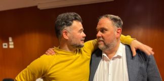 Gabriel Rufián y Oriol Junqueras.