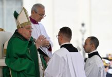 El Papa durante la misa por el Jubileo de las Fuerzas Armadas, de Policía y de Seguridad (VATICAN MEDIA Divisione Foto)
