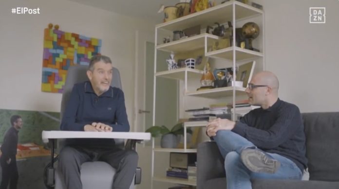Juan Carlos Unzué en un momento de la entrevista con DAZN.
