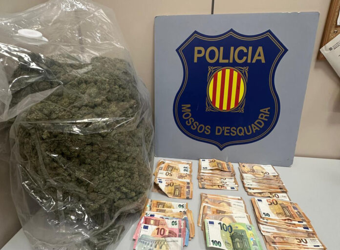 Mossos detienen a pareja con 6 kg de marihuana en La Bisbal del Penedès