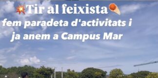 Cartel anunciador de la actividad 'Tir al feixista', en la fiesta mayor de la UPF.