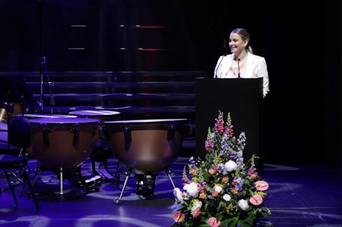 La presidenta del Govern balear, Marga Prohens, en un acto celebrado este viernes en Mallorca.