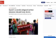 Vista del editorial publicado por The Economist.