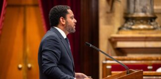 El secretario general de VOX y diputado en el Parlament, Ignacio Garriga (VOX).