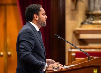 El secretario general de VOX y diputado en el Parlament, Ignacio Garriga (VOX).