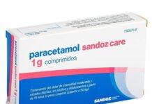 Una caja de paracetamol.