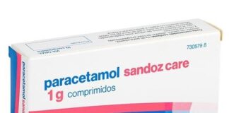 Una caja de paracetamol.