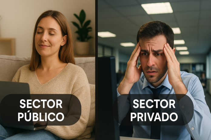 Teletrabajo público triplica al privado: