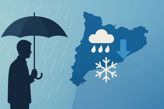 Cataluña: fin de semana de lluvias y bajón térmico