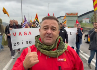 Metalúrgicos bloquean Via Laietana