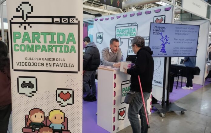 Stand del Govern en SAGA, la feria más importante de videojuegos en catalán.