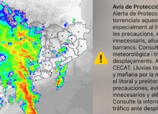 Temporal exprés en Catalunya: aulas vacías y avisos Inuncat