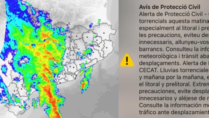 Temporal exprés en Catalunya: aulas vacías y avisos Inuncat