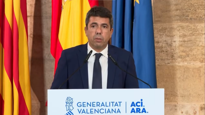 Mazón dimite y señala a Sánchez: «Nos dejó solos tras la DANA»