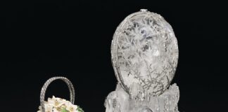 Vista del legendario Huevo de Invierno de Fabergé (Christie's).