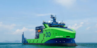 Barco de la empresa de robótica marina Ocean Infinity.