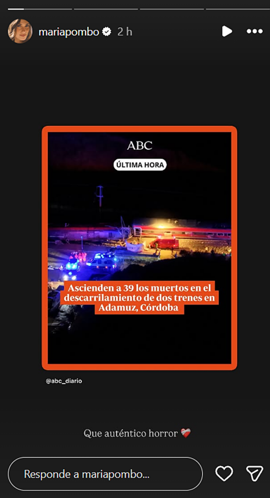 Los famosos se solidarizan con las víctimas del accidente en Adamuz
