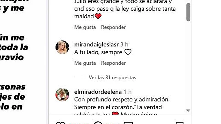 Miranda Rijnsburger se pronuncia tras la denuncia a su marido Julio Iglesias
