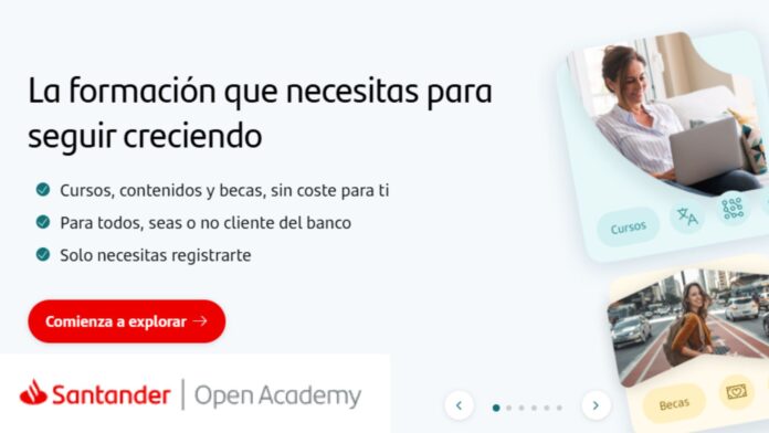 Banco Santander refuerza su compromiso histórico con la educación y la capacitación continua.