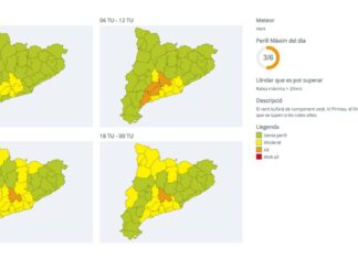 Un episodio de viento intenso mantiene activada la alerta del plan VENTCAT en el litoral y prelitoral central y de Tarragona.
