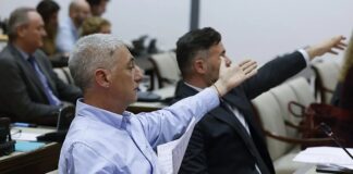 Gabriel Rufián (ERC) y Oskar Matute (EH Bildu) en una comisión del Congreso de los Diputados.