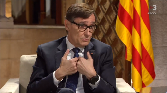 Salvador Illa, durante la entrevista de ayer en TV3.