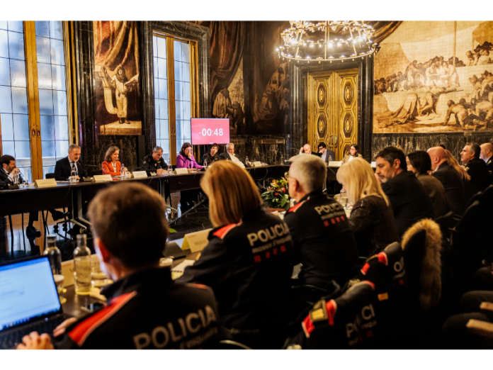 El alcalde Jaume Collboni y la consellera Núria Parlon en la Junta Local de Seguridad de Barcelona.