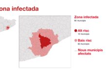 Mapa de restricciones por peste porcina en Molins de Rei y El Papiol.