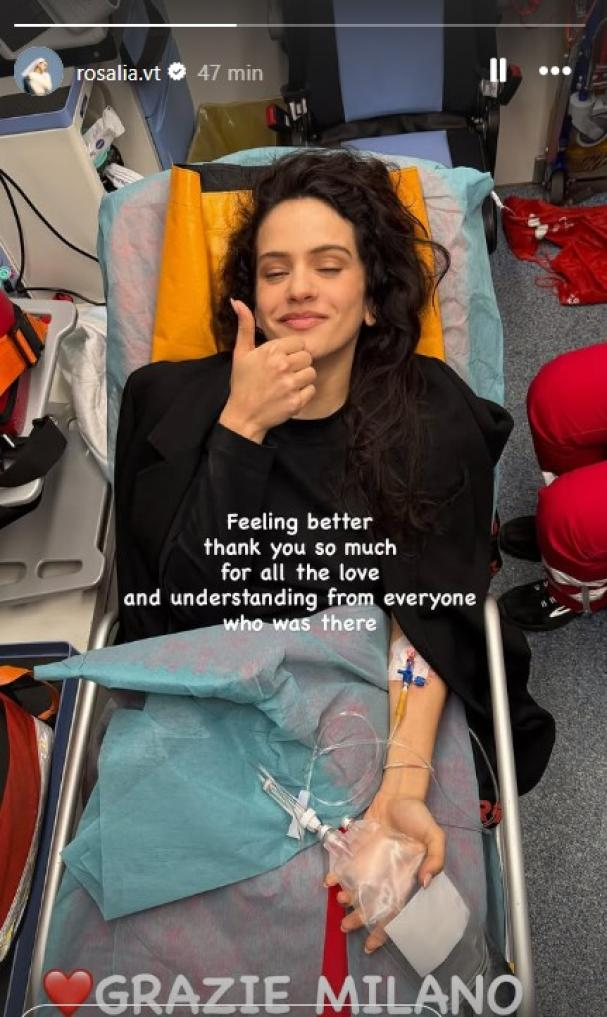 Rosalía evacuada en Milán tras el incidente en su concierto