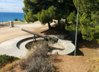 Parque de les Bateries en Montgat, zona donde se desarrolló el operativo de búsqueda