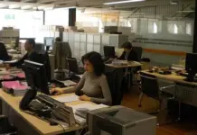 funcionarios trabajando