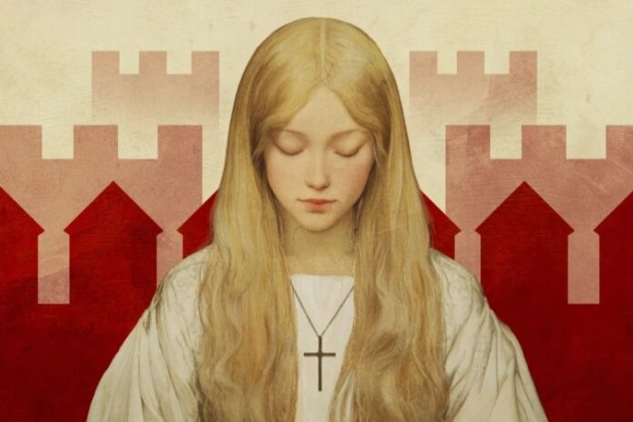 Ilustración de Isabel la Católica joven en la novela La prisionera del trono de Mario Escobar