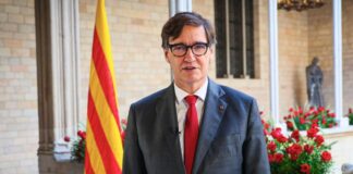 Salvador Illa durante su mensaje institucional por la Diada de Sant Jordi