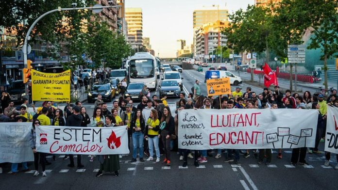 huelga de profesores en Catalunya