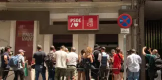la sede central del PSOE en la calle Ferraz de Madrid